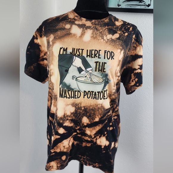 🥔 Gildan Scary Movie 2 mashed potatoes butler bleached Thanksgiving tee - Picture 11 of 12